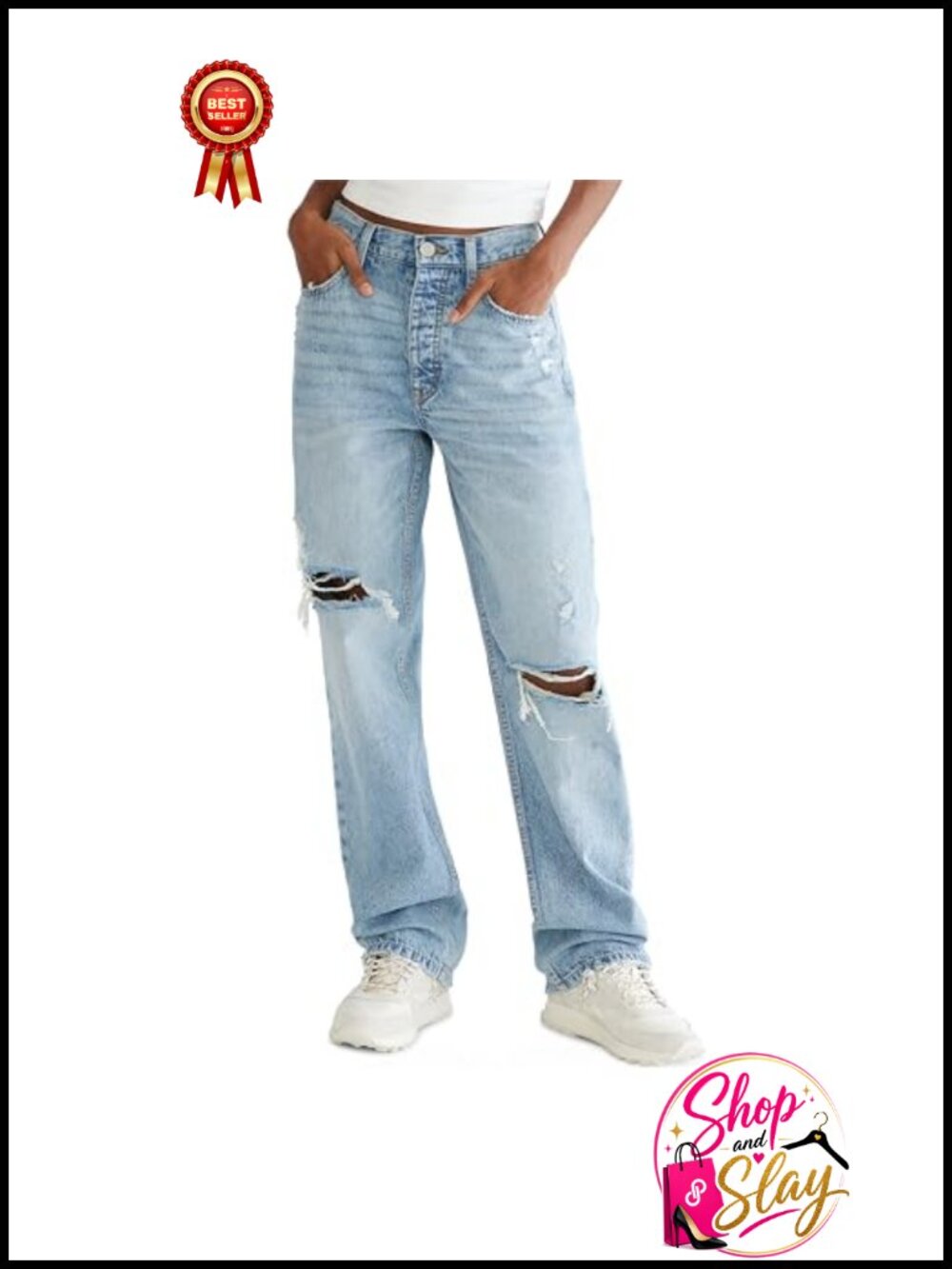 Aero Baggy Jeans Recycled Cotton Rigid Denim High Rise Straight Leg